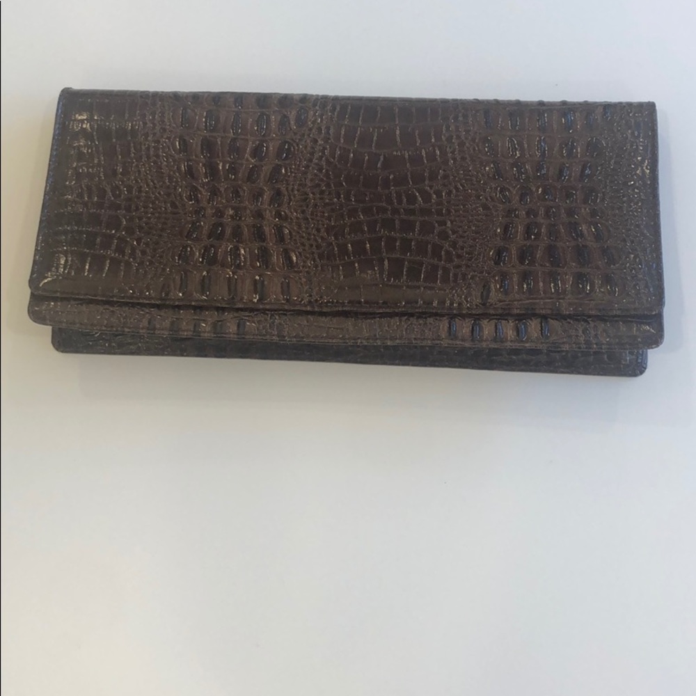 Brown foe snake skin clutch - Picture 1 of 10
